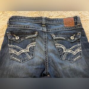 Big Star Maddie Mid Rise Fit Jeans with Embroidered Pockets